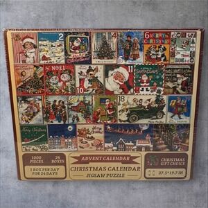 Christmas Advent Calendar Puzzle 24 Days Countdown Holiday Jigsaw for Adults Kid